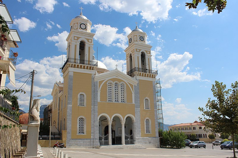 WEST FACADE OF THE METROPOLITAN CHURCH OF YAPANTIS KALAMATA